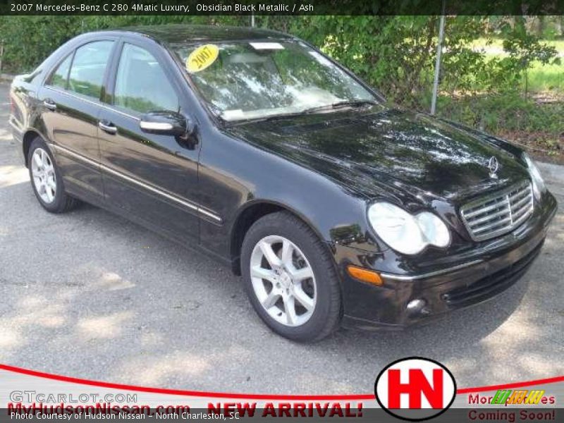 Obsidian Black Metallic / Ash 2007 Mercedes-Benz C 280 4Matic Luxury