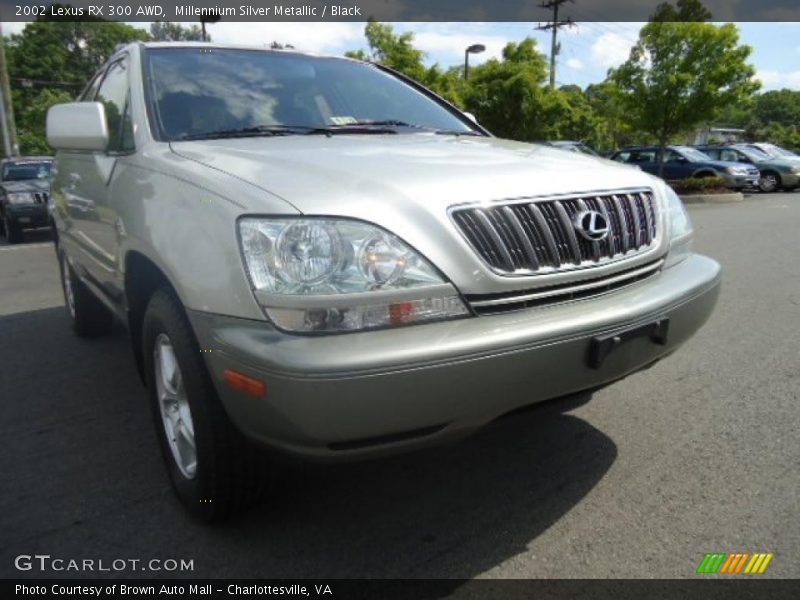 Millennium Silver Metallic / Black 2002 Lexus RX 300 AWD