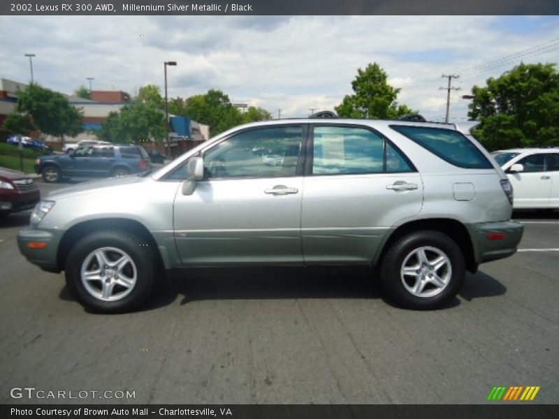 Millennium Silver Metallic / Black 2002 Lexus RX 300 AWD