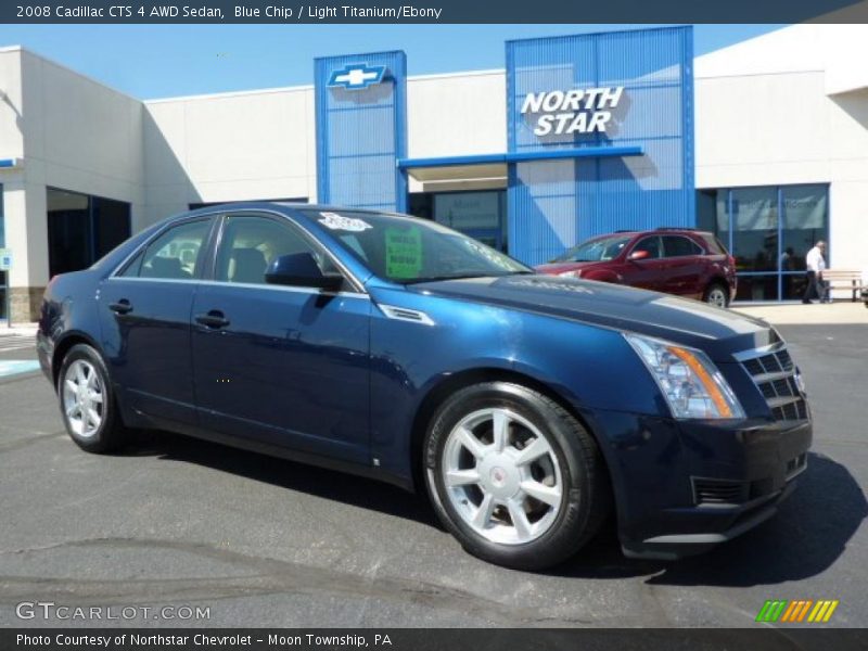 Blue Chip / Light Titanium/Ebony 2008 Cadillac CTS 4 AWD Sedan