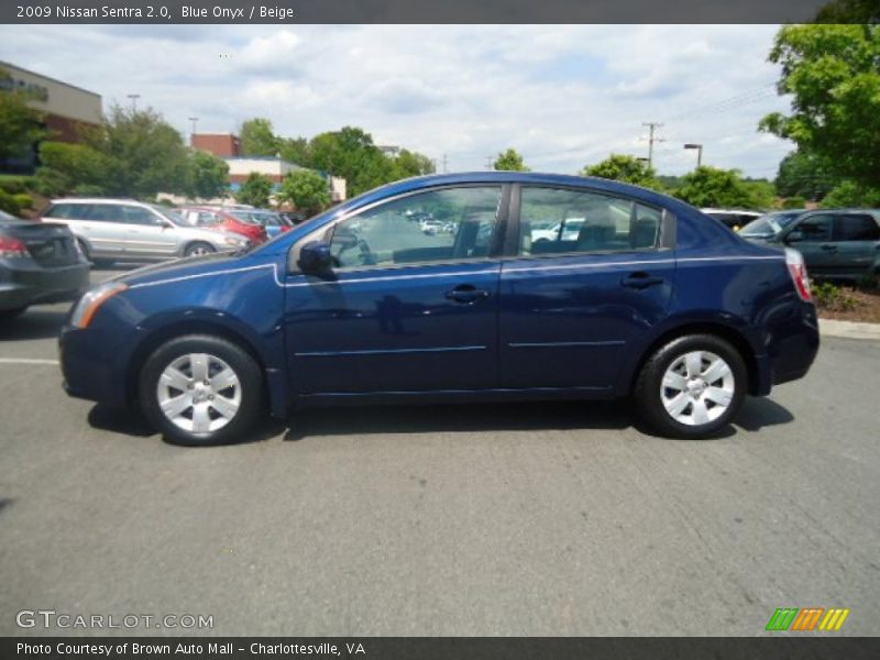 Blue Onyx / Beige 2009 Nissan Sentra 2.0