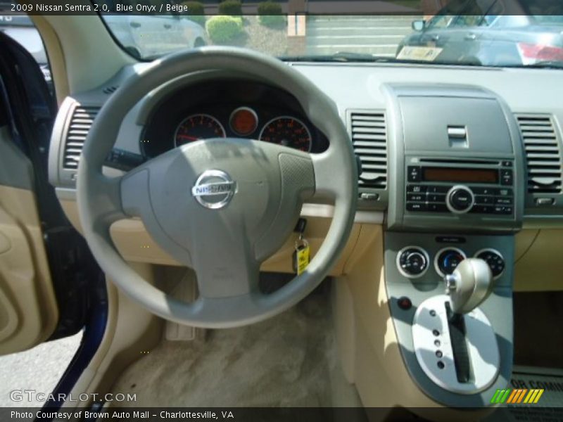 Blue Onyx / Beige 2009 Nissan Sentra 2.0