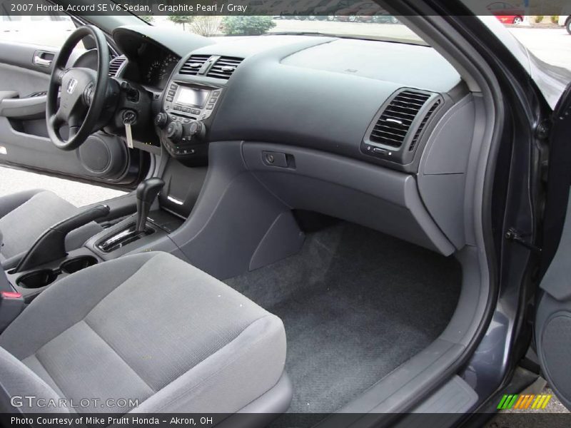 Graphite Pearl / Gray 2007 Honda Accord SE V6 Sedan