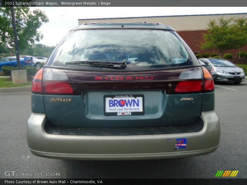 Wintergreen Metallic / Beige 2001 Subaru Outback Wagon