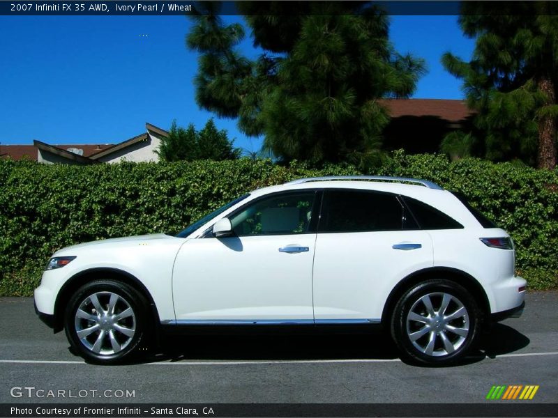 Ivory Pearl / Wheat 2007 Infiniti FX 35 AWD