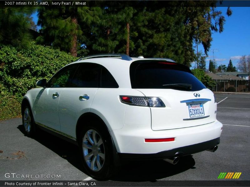 Ivory Pearl / Wheat 2007 Infiniti FX 35 AWD