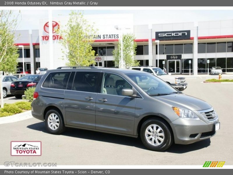 Nimbus Gray Metallic / Gray 2008 Honda Odyssey EX