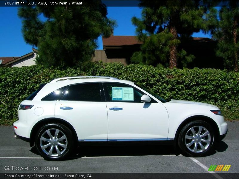 Ivory Pearl / Wheat 2007 Infiniti FX 35 AWD