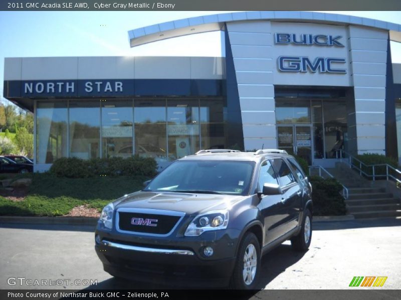 Cyber Gray Metallic / Ebony 2011 GMC Acadia SLE AWD