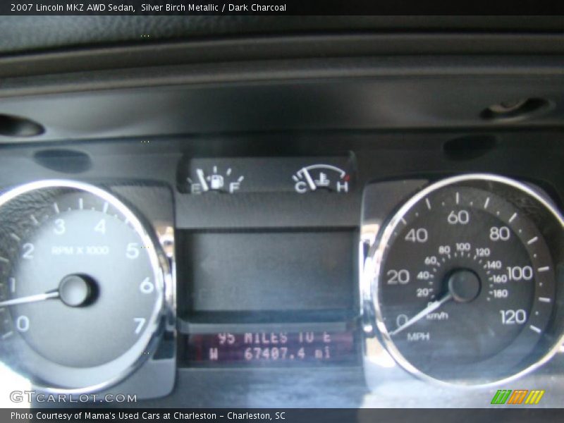 Silver Birch Metallic / Dark Charcoal 2007 Lincoln MKZ AWD Sedan