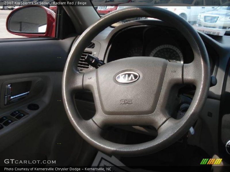 Radiant Red / Beige 2007 Kia Spectra SX Sedan