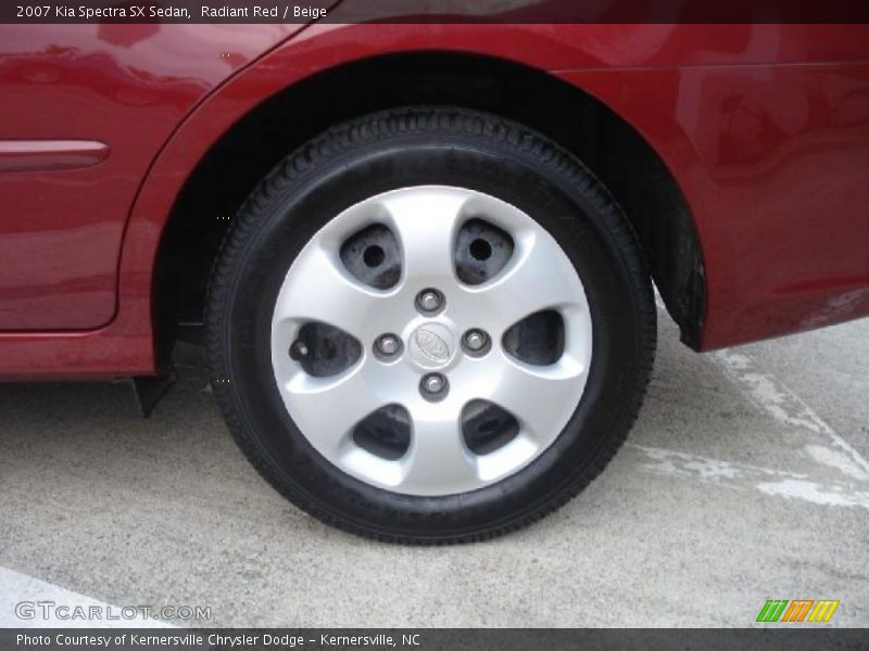 Radiant Red / Beige 2007 Kia Spectra SX Sedan