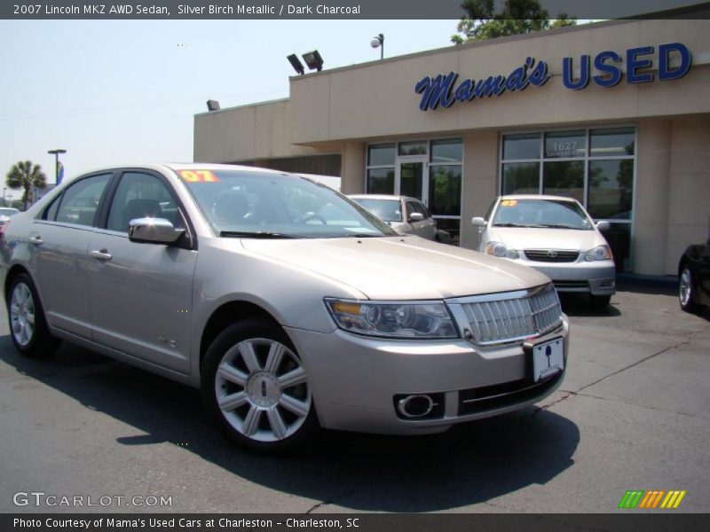 Silver Birch Metallic / Dark Charcoal 2007 Lincoln MKZ AWD Sedan