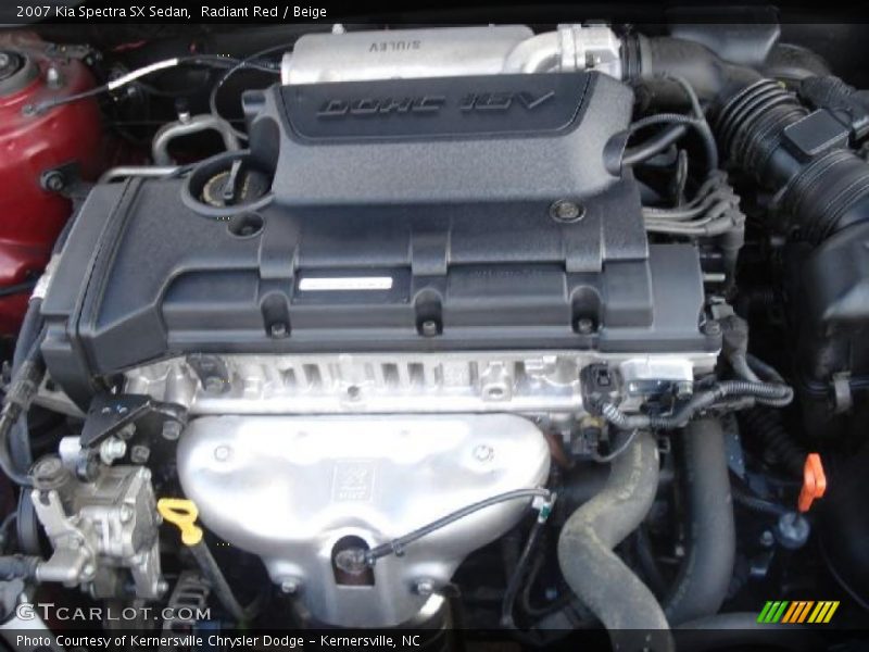 Radiant Red / Beige 2007 Kia Spectra SX Sedan