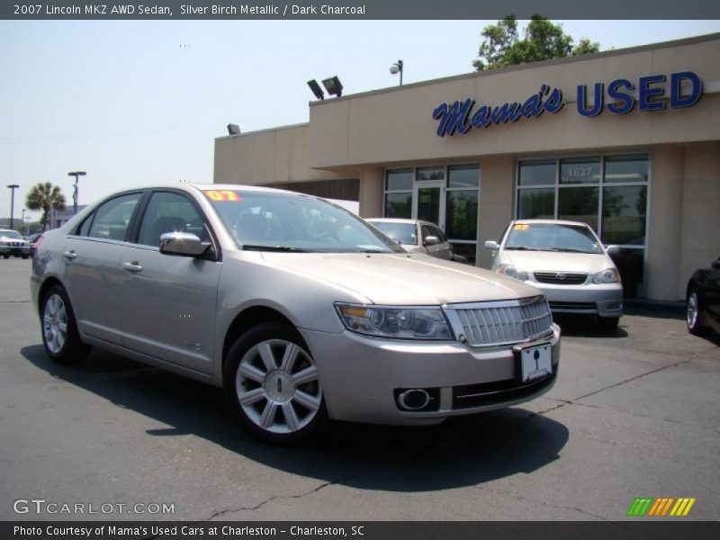 Silver Birch Metallic / Dark Charcoal 2007 Lincoln MKZ AWD Sedan