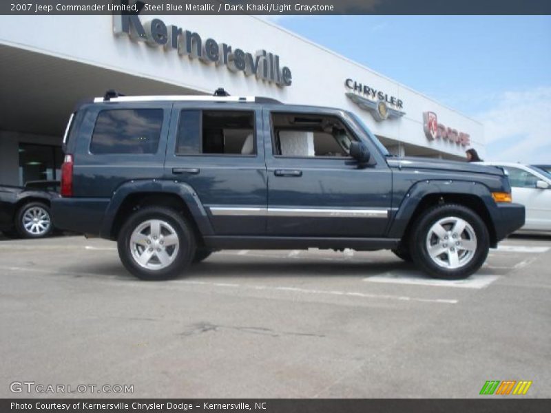 Steel Blue Metallic / Dark Khaki/Light Graystone 2007 Jeep Commander Limited