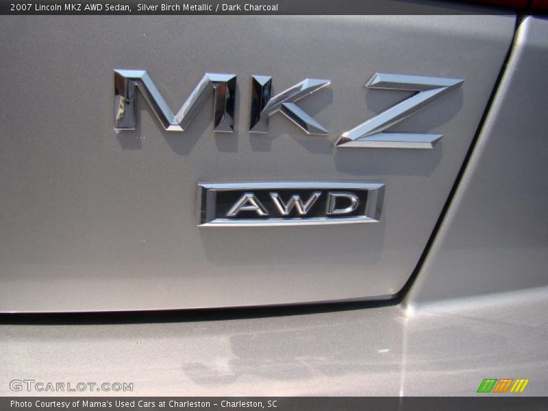 Silver Birch Metallic / Dark Charcoal 2007 Lincoln MKZ AWD Sedan