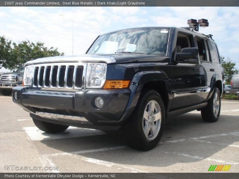 Steel Blue Metallic / Dark Khaki/Light Graystone 2007 Jeep Commander Limited