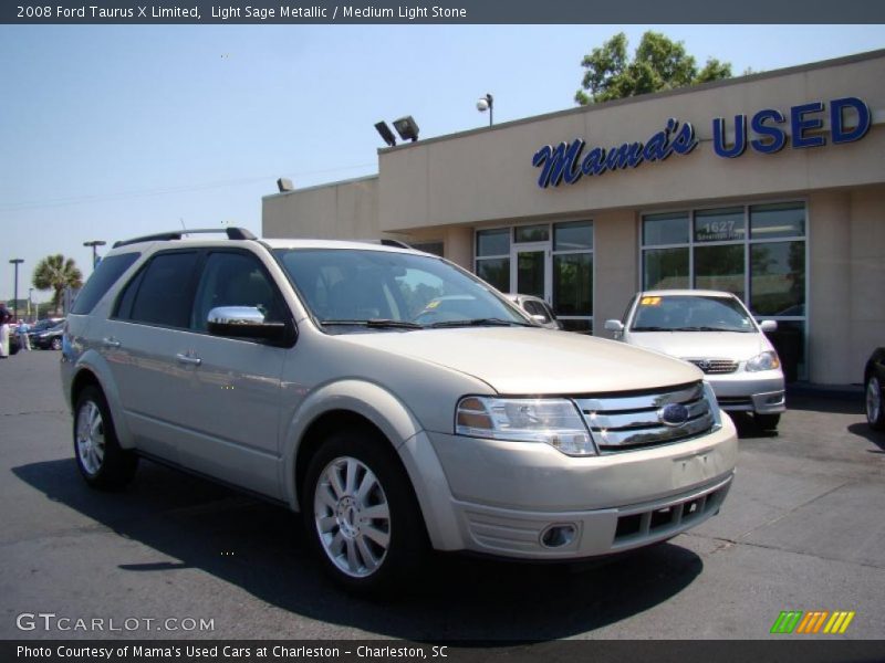Light Sage Metallic / Medium Light Stone 2008 Ford Taurus X Limited