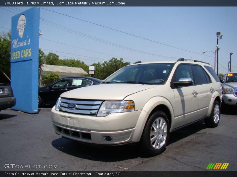 Light Sage Metallic / Medium Light Stone 2008 Ford Taurus X Limited