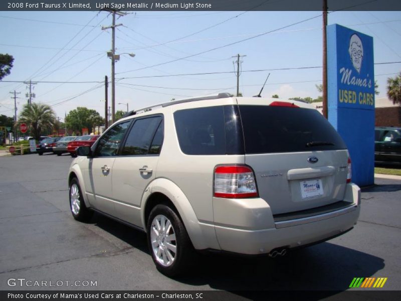 Light Sage Metallic / Medium Light Stone 2008 Ford Taurus X Limited