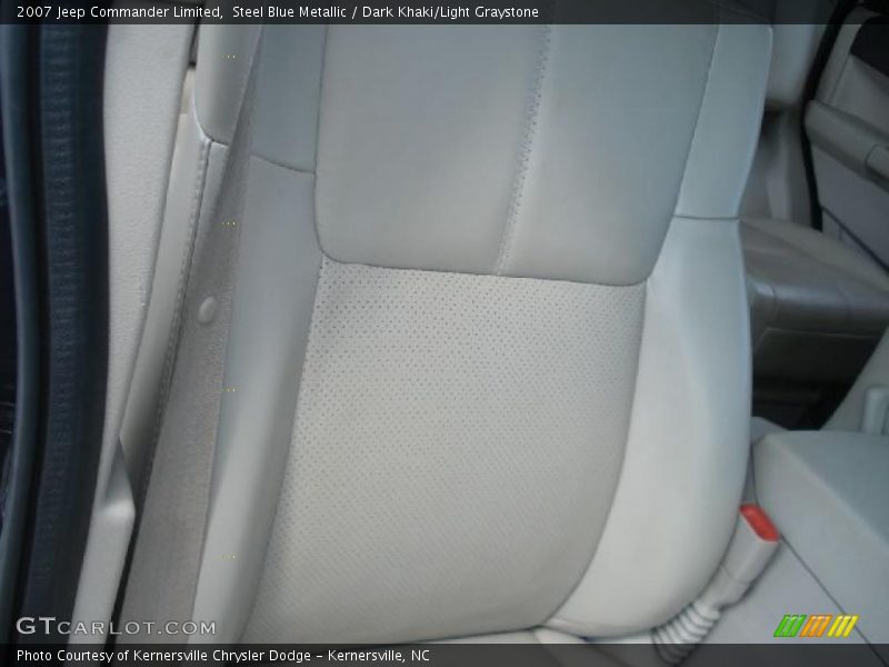 Steel Blue Metallic / Dark Khaki/Light Graystone 2007 Jeep Commander Limited