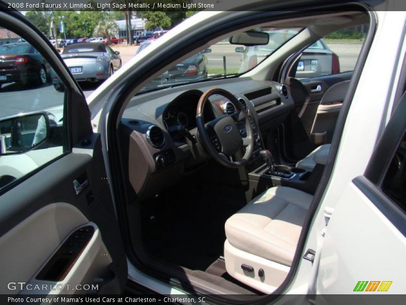 Light Sage Metallic / Medium Light Stone 2008 Ford Taurus X Limited