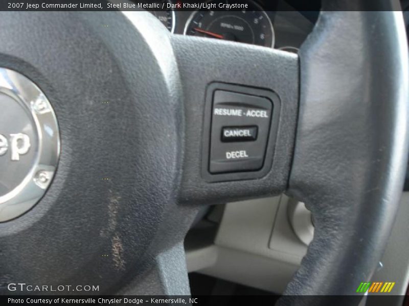 Steel Blue Metallic / Dark Khaki/Light Graystone 2007 Jeep Commander Limited