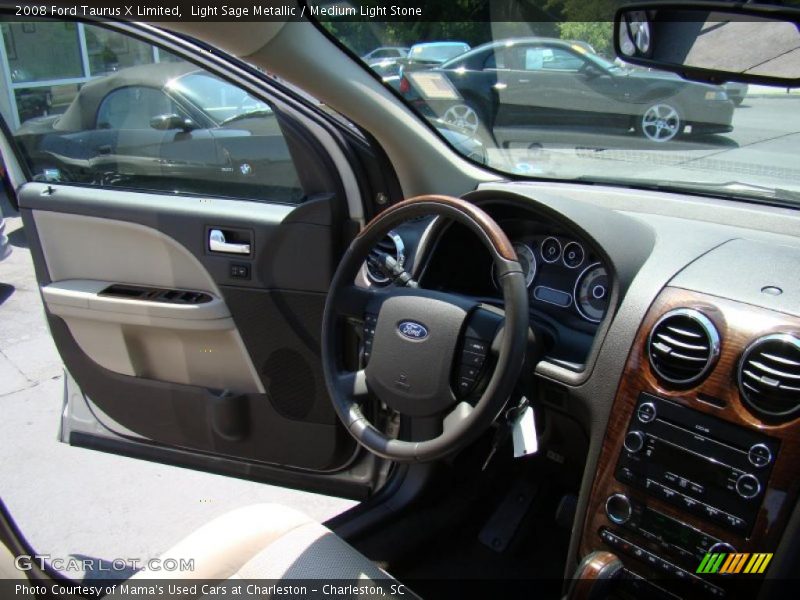 Light Sage Metallic / Medium Light Stone 2008 Ford Taurus X Limited