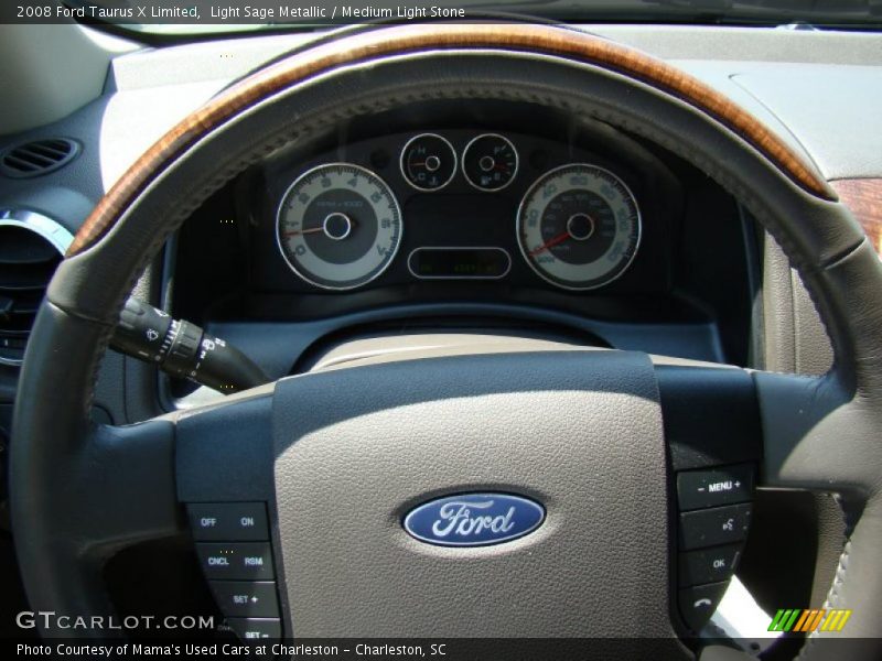 Light Sage Metallic / Medium Light Stone 2008 Ford Taurus X Limited