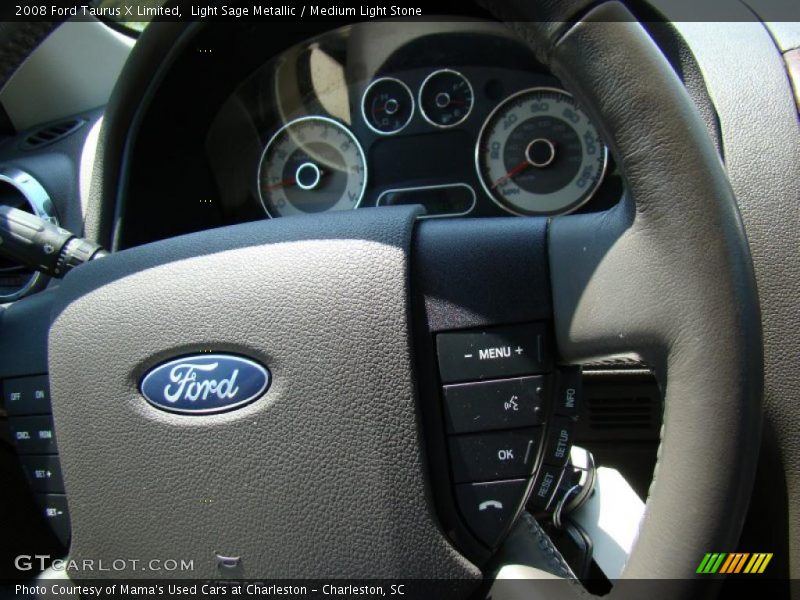 Light Sage Metallic / Medium Light Stone 2008 Ford Taurus X Limited