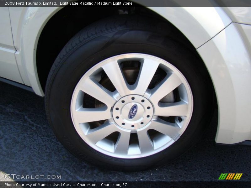 Light Sage Metallic / Medium Light Stone 2008 Ford Taurus X Limited