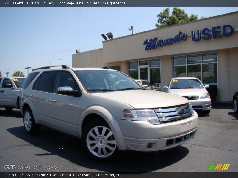 Light Sage Metallic / Medium Light Stone 2008 Ford Taurus X Limited