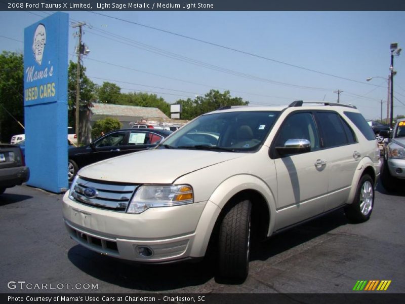 Light Sage Metallic / Medium Light Stone 2008 Ford Taurus X Limited