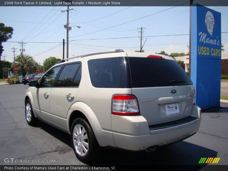 Light Sage Metallic / Medium Light Stone 2008 Ford Taurus X Limited