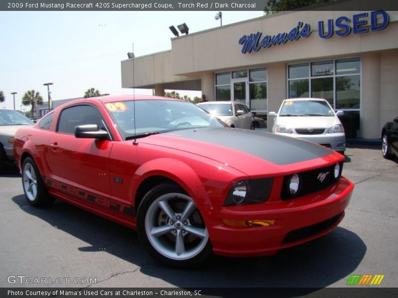 Torch Red / Dark Charcoal 2009 Ford Mustang Racecraft 420S Supercharged Coupe