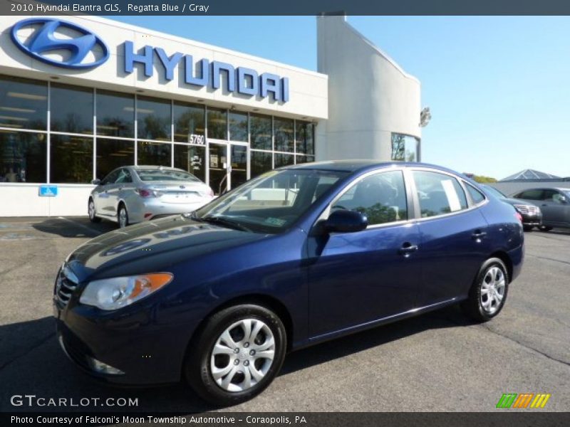 Regatta Blue / Gray 2010 Hyundai Elantra GLS