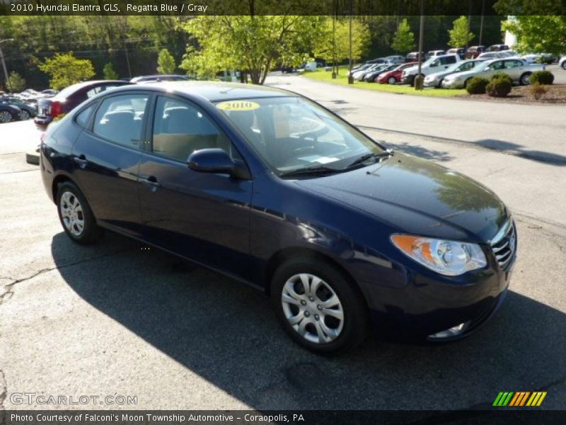 Regatta Blue / Gray 2010 Hyundai Elantra GLS