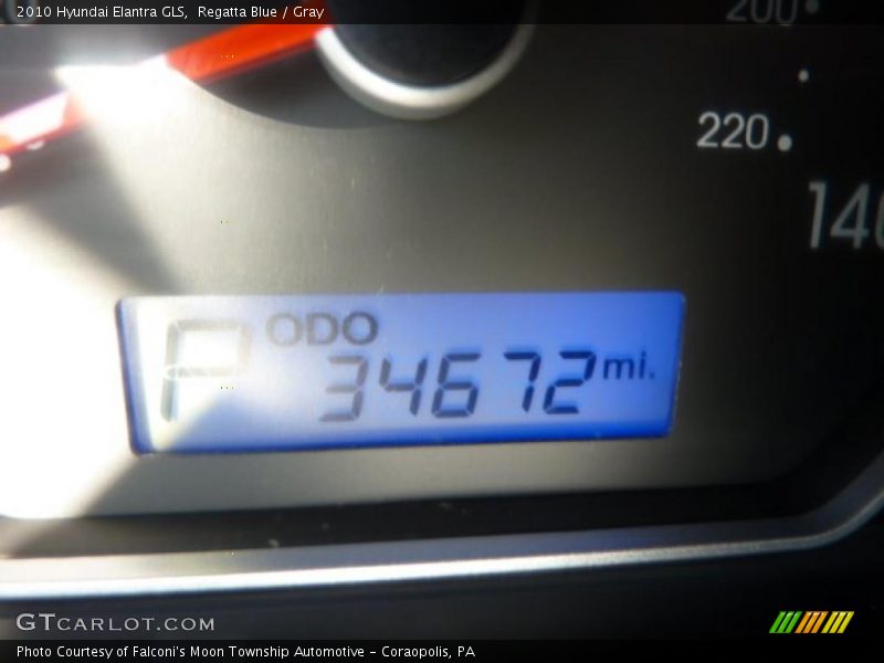 Regatta Blue / Gray 2010 Hyundai Elantra GLS