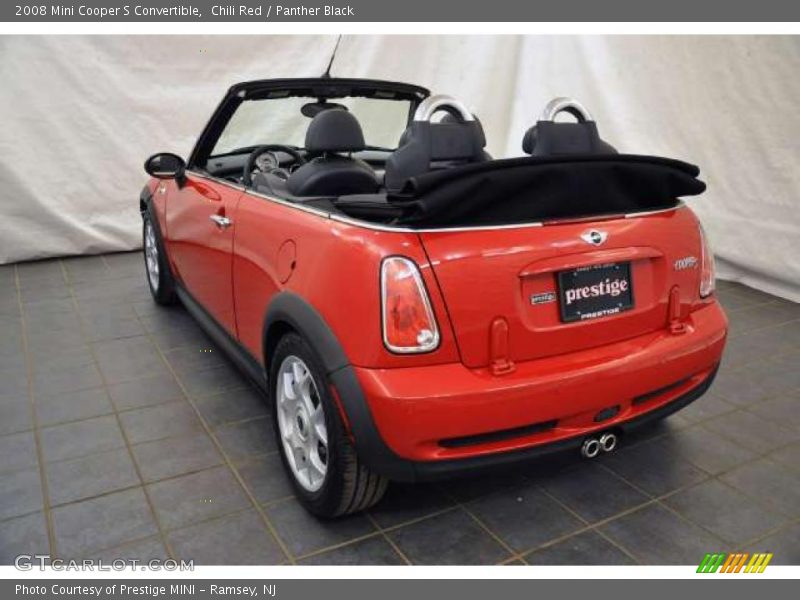 Chili Red / Panther Black 2008 Mini Cooper S Convertible
