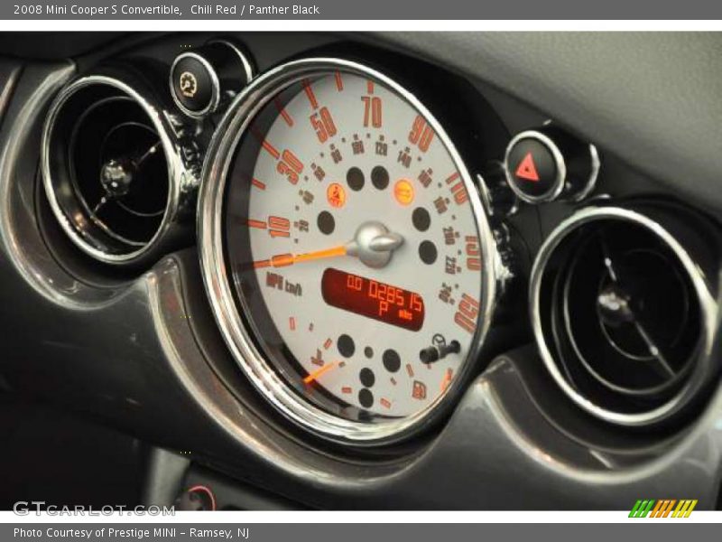 Chili Red / Panther Black 2008 Mini Cooper S Convertible