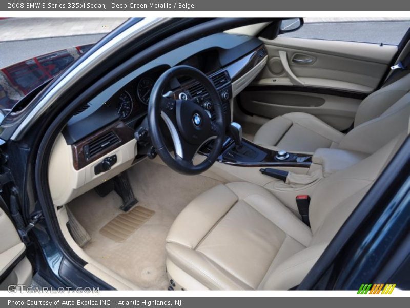 Deep Green Metallic / Beige 2008 BMW 3 Series 335xi Sedan