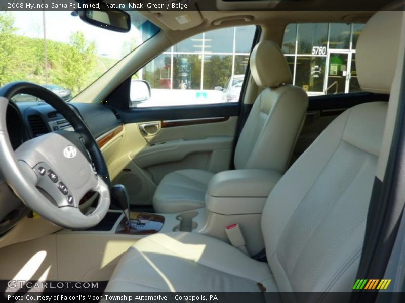 Natural Khaki Green / Beige 2008 Hyundai Santa Fe Limited
