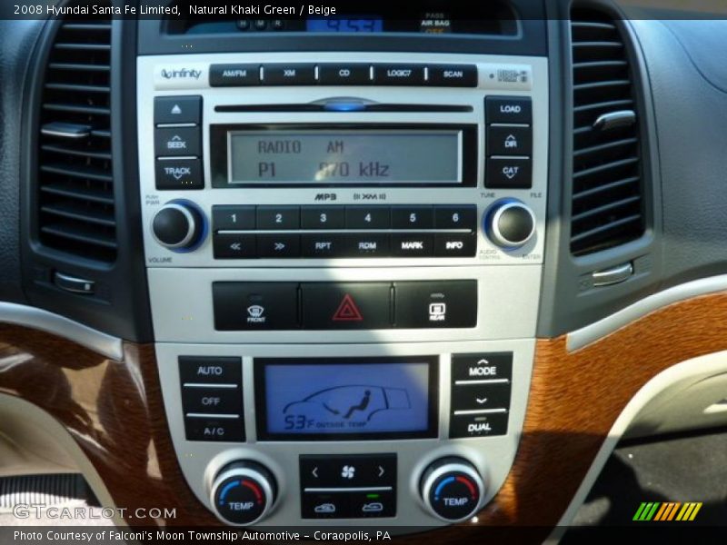 Natural Khaki Green / Beige 2008 Hyundai Santa Fe Limited
