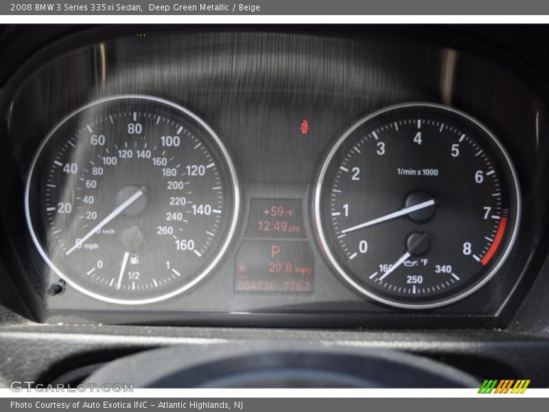 Deep Green Metallic / Beige 2008 BMW 3 Series 335xi Sedan