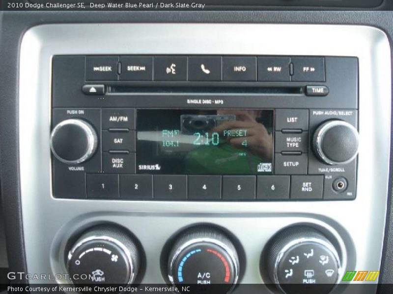 Deep Water Blue Pearl / Dark Slate Gray 2010 Dodge Challenger SE