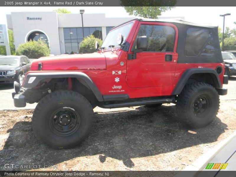 Flame Red / Dark Slate Gray 2005 Jeep Wrangler X 4x4