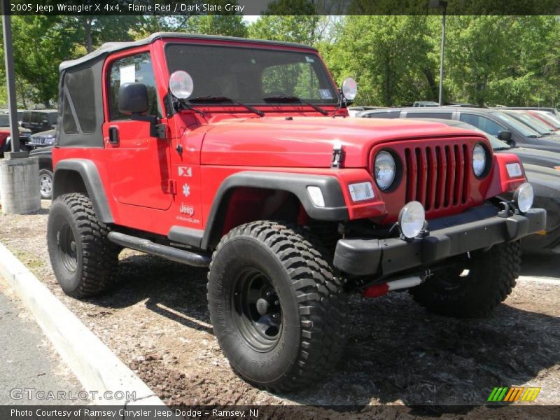 Flame Red / Dark Slate Gray 2005 Jeep Wrangler X 4x4