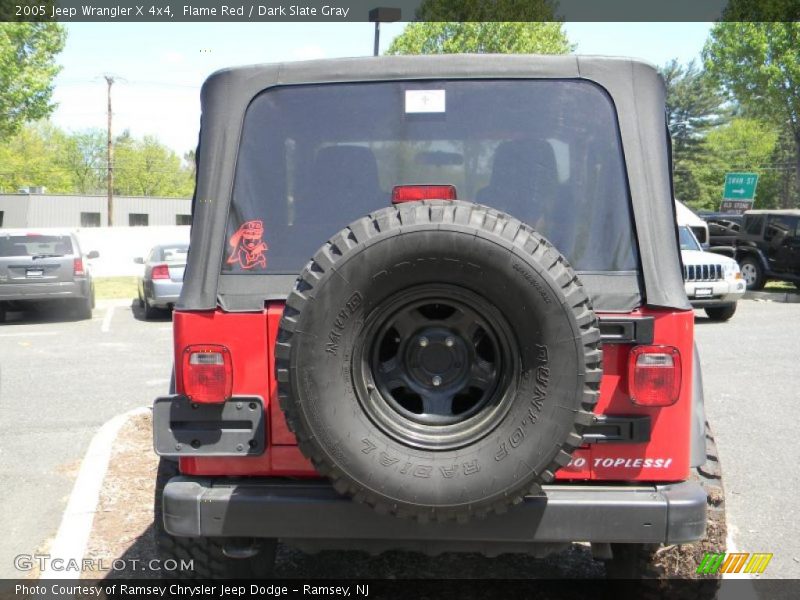 Flame Red / Dark Slate Gray 2005 Jeep Wrangler X 4x4