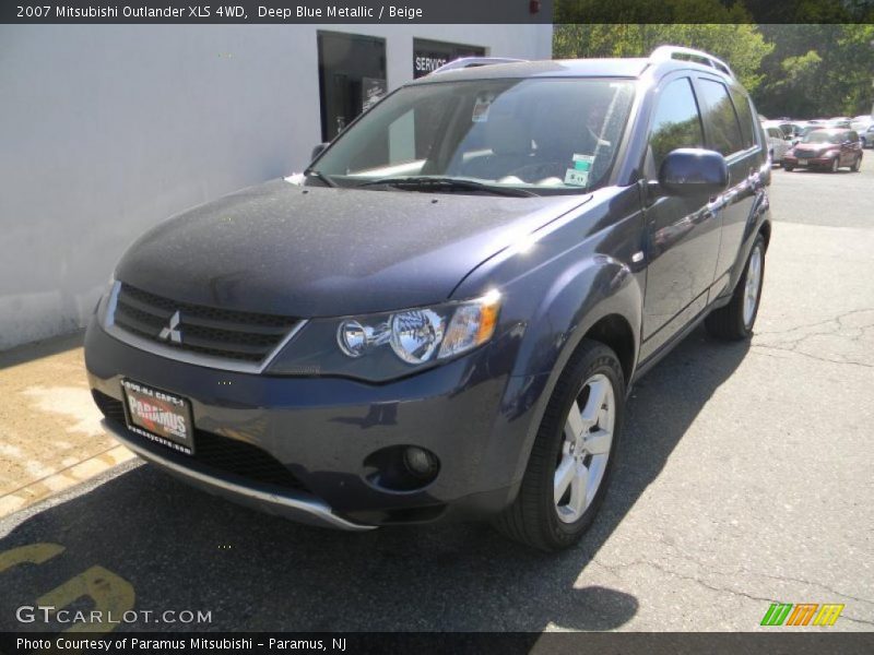 Deep Blue Metallic / Beige 2007 Mitsubishi Outlander XLS 4WD